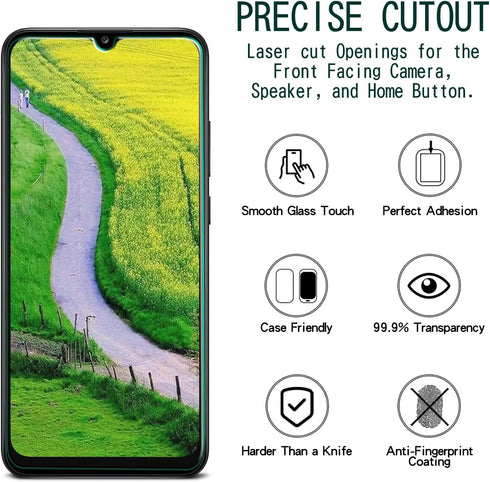 KAREEN (2 Pack) For Samsung Galaxy A02s / Galaxy A02 Screen Protector, HD Tempered Glass Film, Anti Scratch, 9H Hardness, Touch Sensitive