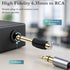 Brvlsoc 1/4" (6-Pack) 6.35mm RCA to Audio Adapter Mono Male Plug to RCA Female Connector, Gold-Plated Audio Jack