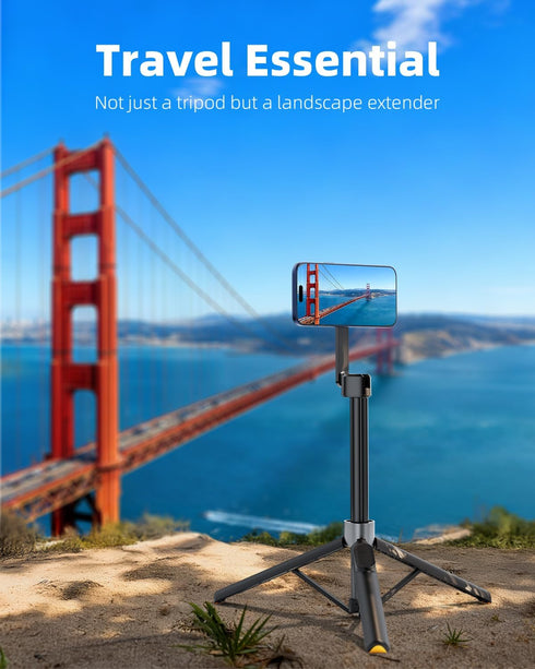 TODI 60" 12-17 Magnetic Tripod for iPhone,Mini Magnetic Selfie Stick Magnetic Selfie Stick Compatible with iPhone