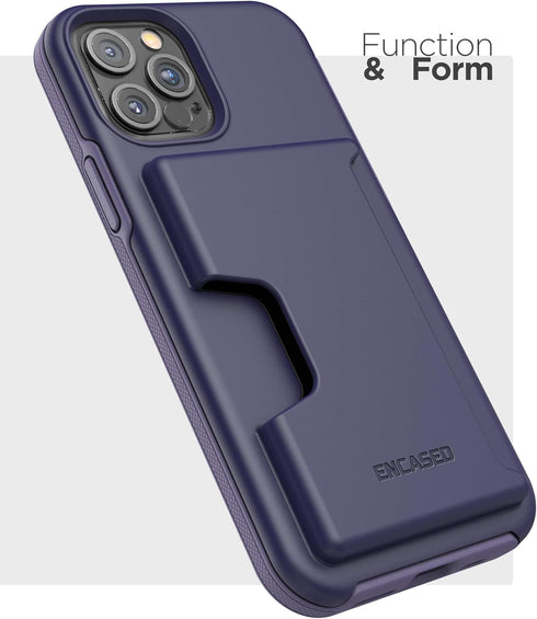 ENCASED Phantom Wallet Case for iPhone 12 Pro Max, Protective Cover with Card Holder Slot (3 Credit Cards Capacity),