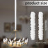 2 39.37 inches NICENEEDED PCS Chandelier Fabric Cord Cover, White Chandelier Chain CoverChain Cable Sleeve, Velvet