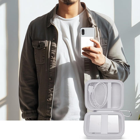 Case Compatible with Clutch - Pro Portable Charger for iPhone, Travel Holder for Battery Pack, USB Charging Cable