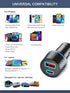 QGeeM USB C Car Charger Adapter, 2Pack 91W Fast Charging Cigarette Lighter Charger with PD3.0, Compatible for iPhone 15