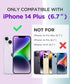 GVIEWIN for iPhone 14 Plus Case Floral, with Screen Protector + Camera Lens Protector, Soft Slim Clear Flower Shockproof Full Body Protective Women Phone Cover, 6.7 Inch (Floratopia/Colorful)