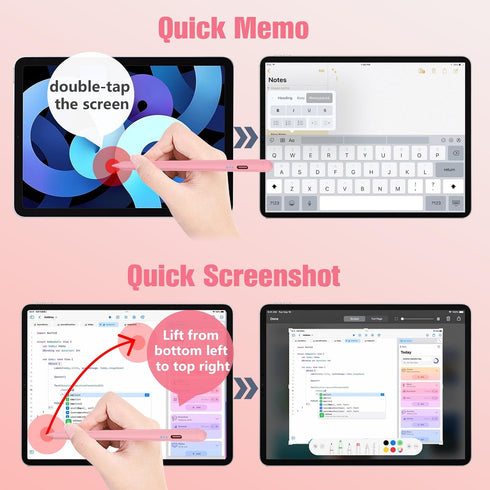 Stylus Pen for iPad, 10Min Quick Charge Active Pencil for iPad 2018-2024, Palm Rejection Tilt Sensor Magnetic Pen