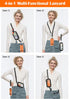 takyu 4-in-1 Clip and Go Strap for Phone with Wallet Crossbody, Adjustable Phone Lanyard with Detachable RFID Wallet