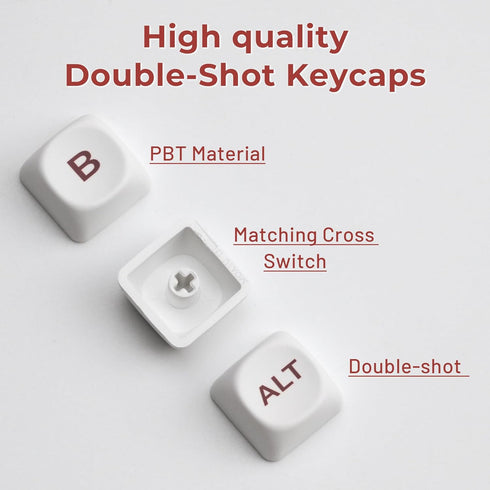 XVX MOA Blossom PBT Keycaps Set, Custom Dye-Sublimated for 75% Mechanical Keyboards, Cherry MX Compatible