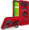 Cricket Icon 3, Splendor, AT&T Motivate 2 Case - Shockproof Protective Phone Case with Ring Stand - RS7 Red