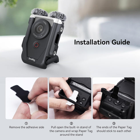 SmallRig Cage Kit for Canon PowerShot V10, Includes Furry Windshields, Lens Cap, Storage Bag, Reduces Wind Noise