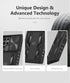 Case for Samsung Galaxy S22 Ultra 5G: Military Grade Rugged Protective Phone Cover with Built-in Kickstand - Black
