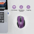 TECKNET Rechargeable Wireless Mouse, USB-A Silent Mouse, 6 Adjustable DPI, Ergonomic Cordless Mouse for Laptop, Purple