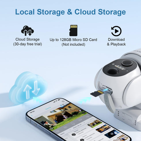 Wireless Outdoor Solar Security Cameras, 2K HD Video Surveillance, Color Night Vision, 2 Way Talk, PIR Detection