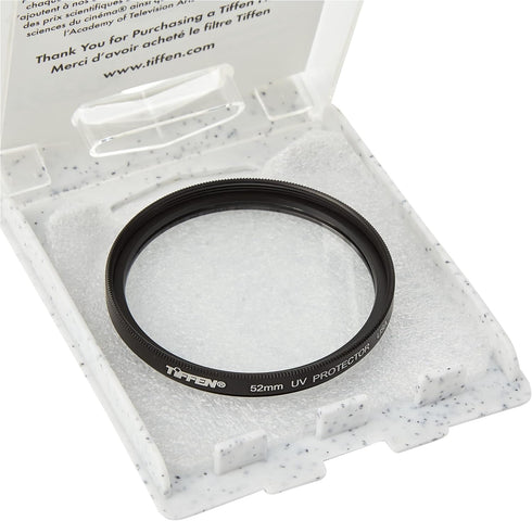 Tiffen 52UVP 52mm UV Protection Filter, Black, 2.04"L x 2.04"W