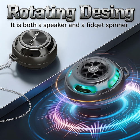 Starphen 2026 6.0 Speaker with Fidget Spinner , New Bluetooth Fidget Toys for Adults Men, Metal Spinning Speaker