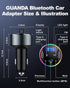 Dual PD 40W Type-C USB Car Charger, Bluetooth 5.3 FM Transmitter for Car with Microphone & HiFi Sound MP3 Music Player
