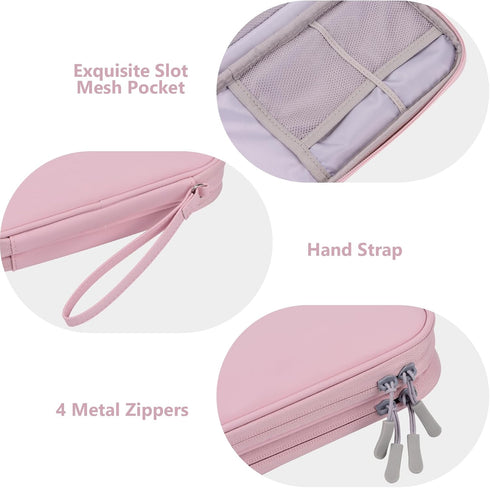 Tech Organizer Travel Carrying Case, Cables Pouch for Organizing Electronics Accessories, Charger, Power Bank