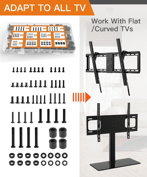 Universal TV Mounting Hardware Screw Kit Set with Box - M4 M5 M6 M8 Screws and Washers for TV VESA Mounting, Fits Most