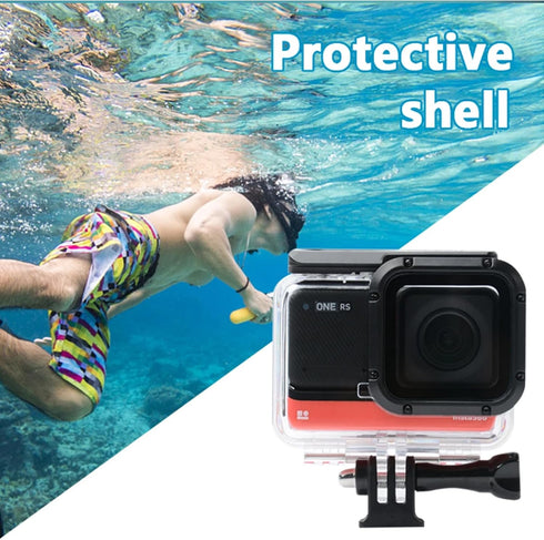 Waterproof Housing Case for Insta360 ONE RS 4K Edition, Underwater Diving Shell 60M Accessories