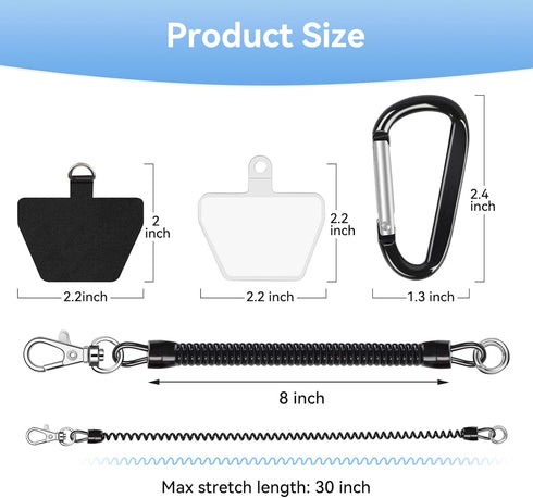 SHANSHUI Stretchable Phone Lanyard with Hook - Versatile Tether for Smartphones