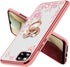 B-wishy Glitter Crystal Butterfly Heart Floral Case for Samsung Galaxy A12 5G, Slim Luxury Bling TPU with Ring Grip