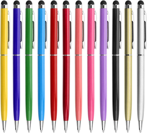 12 Pack Stylus Pens for Touch Screens, innhom Stylus Pen for iPad, Compatible with iPad, iPhone, Tablets, Black Ink