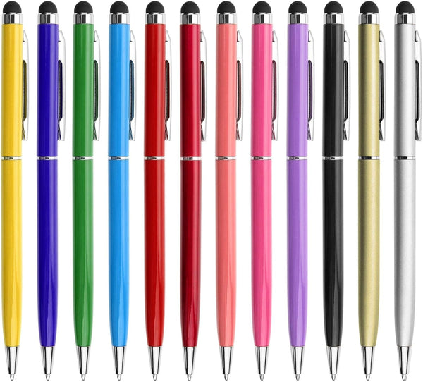 12 Pack Stylus Pens for Touch Screens, innhom Stylus Pen for iPad, Compatible with iPad, iPhone, Tablets, Black Ink