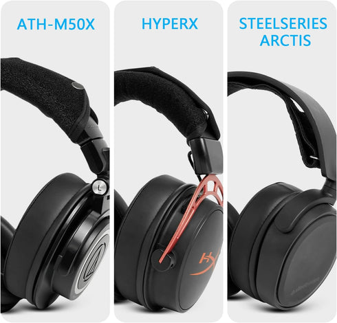 Earpads Replacement for Audio Technica M50X/M40X, HyperX Cloud/Alpha, Turtle Beach Stealth, Softer Memory Foam