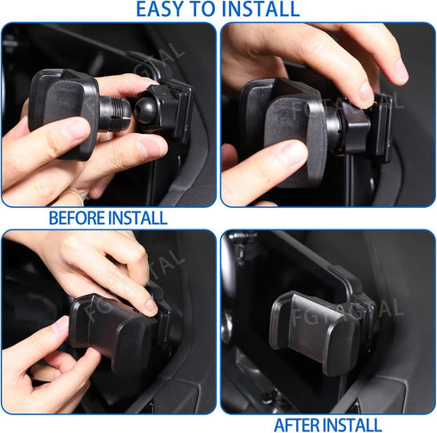 Car Phone Mount for Chevrolet Corvette C8 2020-2024, Center Console Navigation Screen Holder, Handsfree Stand - Style A