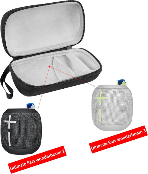 Geekria Shield Speaker Case for Ultimate Ears Wonderboom 3, 2 Bluetooth Speakers Case Cover, Hard Shell Portable