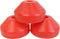 Red Plastic 7" 45rpm Vinyl Record Dome Adapter, Quantity 3 (45 rpm)