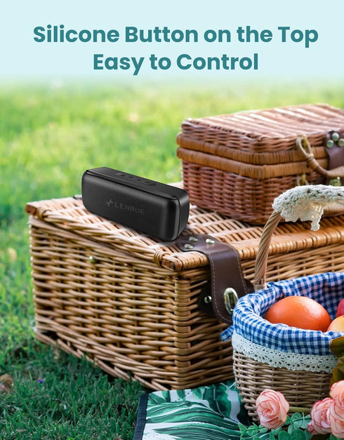 LENRUE Bluetooth Speaker, Wireless Portable Speakers with TWS, 12H Playtime, Clear Sound for Home, Travel, Outdoor
