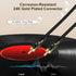 24 2RCA 6 Feet/1.8 J&D Audiophiles RCA Cable, AWG Male to Male Stereo Interconnect Audio Cord, Gold-Plated Subwoofer