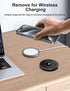 EWA MagOne Ultra Phone Grip Stand - Black, Leather Finger Strap, Removable Magnetic Ring Holder