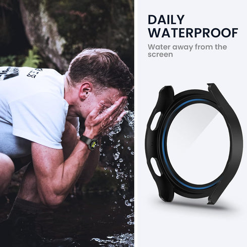 Tensea Waterproof Screen Protector Case for Samsung Galaxy Watch FE 2024 & 5 2022 & 4 2021 - 40mm