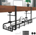 Sleclean Under Desk Cable Management Tray, Upgraded Long Arm Clamp, No Drill Steel Desk Cable Organizers