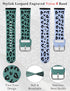 Minyee 2 Pack Leopard Engraved Band for Fitbit Versa 4/Versa 3/Sense 2, Two-Tone Cheetah Soft Silicone Strap