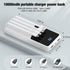 TXQX 10000mAh Pack 5 3 Portable Charger with Built in Cables,High Speed Power Bank Travel Battery Outputs Inputs