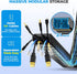 Cinati 52 Inch 2 Vertebrae Cable Management, Black Under Desk Vertebrae Cable Management Kit, Adjustable Length Wire