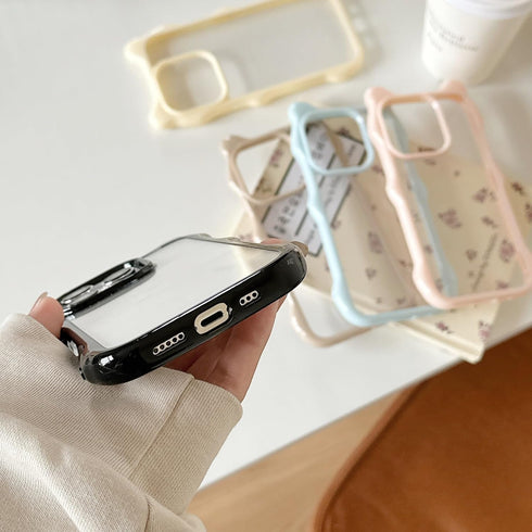 MC Fashion Group, Inc 16 3D MC Fashion for iPhone Case, Cute Bear Ear Design Slim Bumper Cover, Shockproof Soft TPU