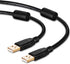 Tan QY USB A to A Male Cable 65Ft - USB Male to Male Double End Cord with Gold-Plated Connector