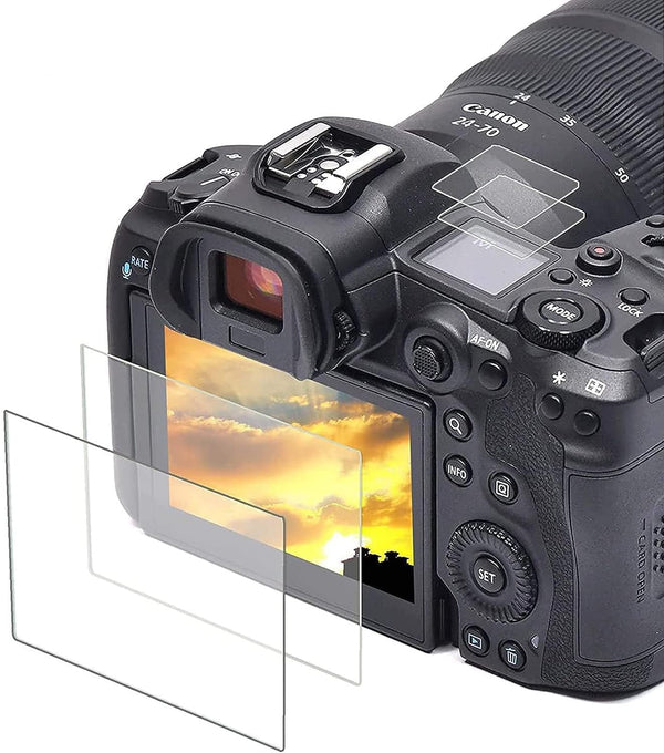 PCTC Screen Protector for EOS R5 / R5 C, Full-Frame Mirrorless Camera (2+2 Pack), 0.3mm 9H