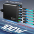 Fast USB C Charging Station, 100W 6-Port Charger Block with 4 USB-C and 2 USB-A Ports for iPhone, iPad, Galaxy