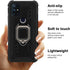 Asuwish Phone Case for OnePlus Nord N10 5G with Screen Protector Cover and Slim Ring Holder Stand Hard Hybrid Rugged Cell Mobile Accessories One Plus N 10 G5 1 Plus 10N 1plus One+ 1+ N105G Black