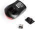 Amazon Basics 2.4 Ghz Wireless Optical Computer Mouse with USB Nano Receiver, Red