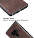 SALAWAT Slim PU Leather Case for Galaxy Note 9, Vintage Shockproof Phone Cover, Dark Brown