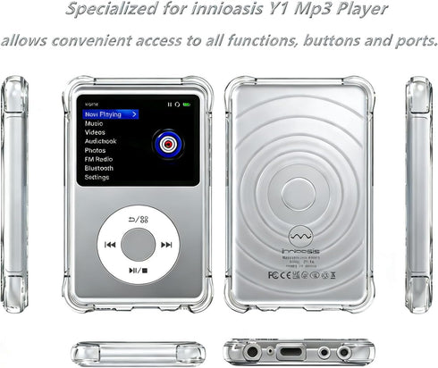 Fotosuncy Y1 Mp3 for innioasis Player Case, Anti-Slip and Scratch Resistant, Lightweight Flexible Shockproof Protective