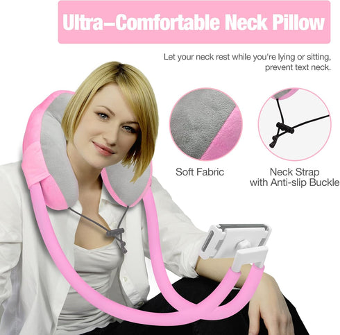 MoKo 360 4"-11" 17/17 Air/17 Pro/17 16/Pro/Pro 15/Pro Neck Phone Holder, Lazy Gooseneck Phone Pillow Holder Bracket