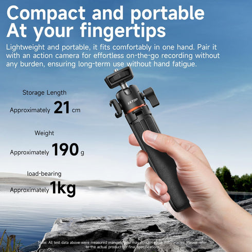 LKTOP 3 Nano/360 5 Pro/6/4/3 360/Xtra 1/4" 8-22'' Pocket Tripod Selfie Stick for DJI Osmo Vlog Handle Grip Action