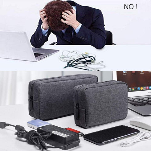 dealcase Electronics Accessories Case, Durable Small Electronics Accessories Storage Bag Compatible Laptop Charger
