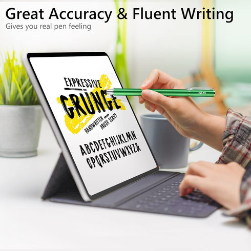 Bargains Depot Stylus Pens for Touch Screens (2 Pcs), 2-in-1 Stylus for iPhone, iPad, Samsung Galaxy, Tablet with 20